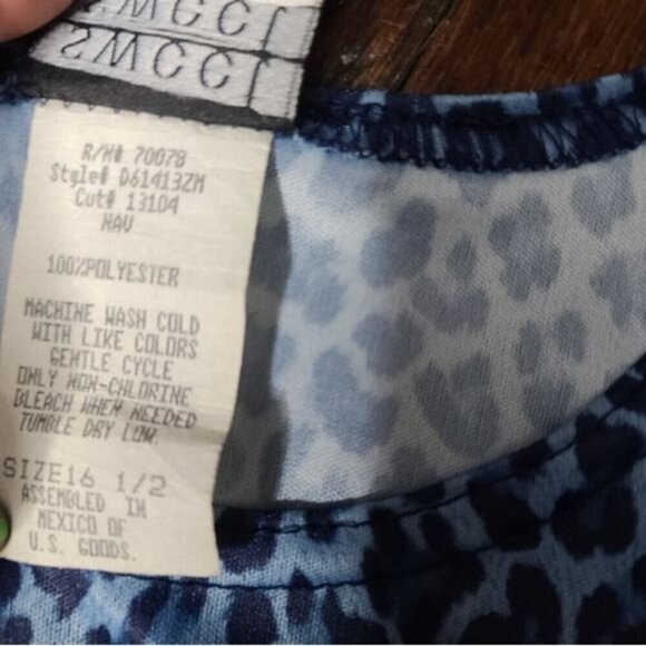 Vintage 90s Y2K Blue Leopard Edgy Punk Tie Waist Mini Dress - Picture 6 of 12